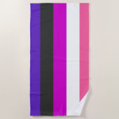Genderfluïde vlag strandlaken (Voorkant)