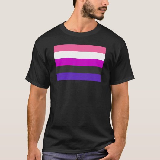 Genderfluïde vlag t-shirt (Voorkant)