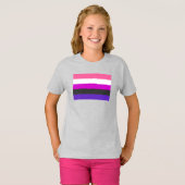 Genderfluïde vlag t-shirt (Voorkant volledig)