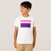 Genderfluïde vlag t-shirt (Voorkant volledig)