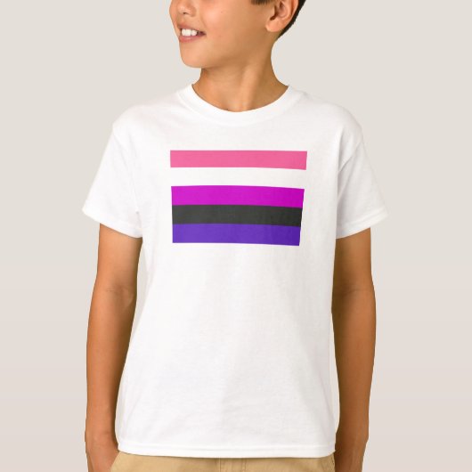 Genderfluïde vlag t-shirt (Voorkant)