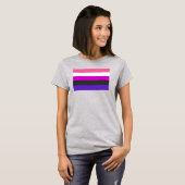Genderfluïde vlag t-shirt (Voorkant volledig)