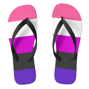 Genderfluïde vlag teenslippers