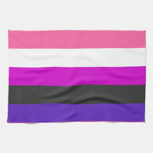 Genderfluïde vlag theedoek