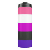 Genderfluïde vlag thermosbeker (Voorkant)
