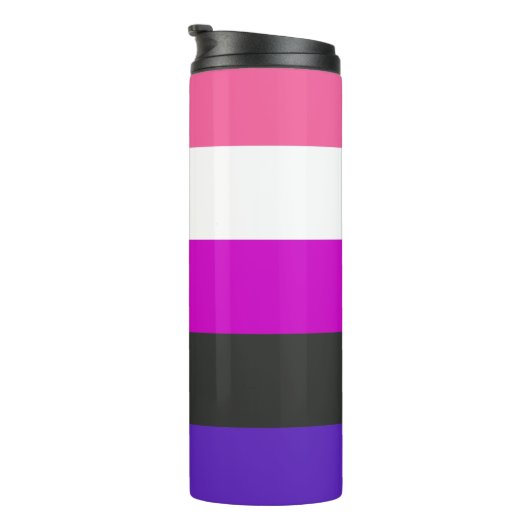 Genderfluïde vlag thermosbeker (Geroteerd rechts)