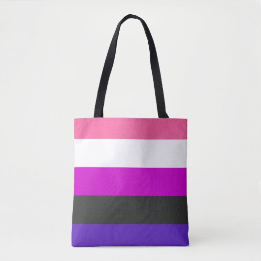 Genderfluïde vlag tote bag (Voorkant)