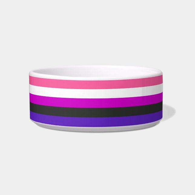 Genderfluïde vlag voerbakje (Voorkant)