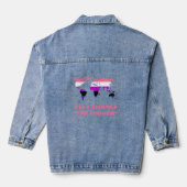 Genderfluïditeit Pride vlag pride wereldkaart Denim Jacket (Achterkant)