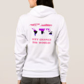 Genderfluïditeit Pride vlag pride wereldkaart Hoodie (Achterkant)
