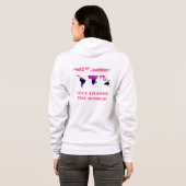 Genderfluïditeit Pride vlag pride wereldkaart Hoodie (Achterkant volledig)