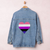 Genderfluïditeit trots hart denim jacket (Hangar)