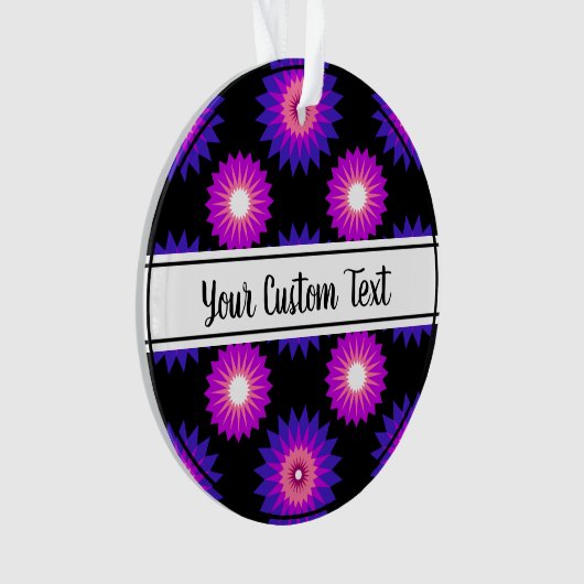 Genderfluidity pride black flower ornament (voorkant)