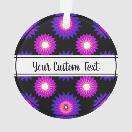 Genderfluidity pride black flower ornament (achterkant)