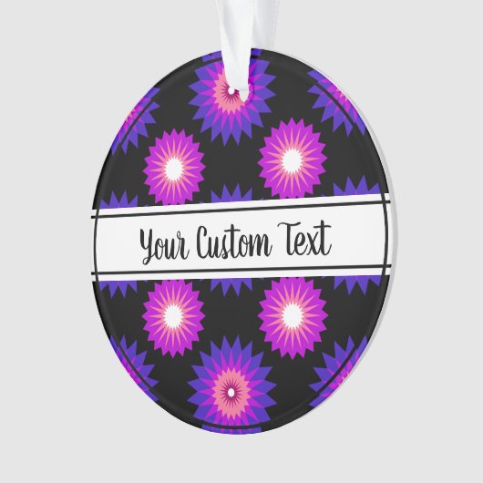 Genderfluidity pride black flower ornament (voorkant)