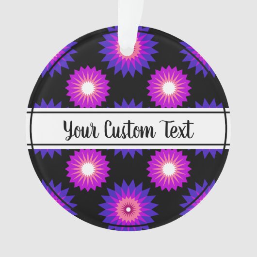 Genderfluidity pride black flower ornament (voorkant)