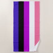 Genderfluidity Pride flag Beach Towel Strandlaken (Voorkant)