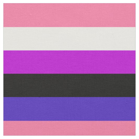 Genderfluidity Pride flag Fabric Stof (Close Up)