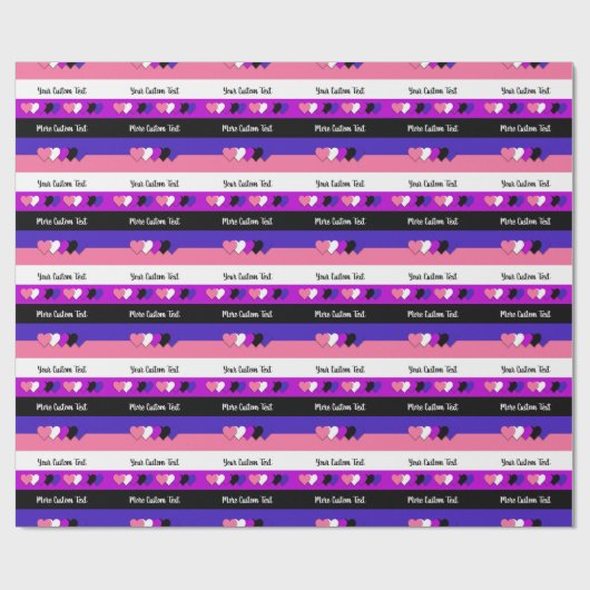 Genderfluidity pride flag met text wrapping paper cadeaupapier (Vlak)