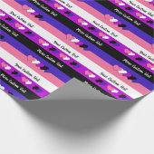 Genderfluidity pride flag met text wrapping paper cadeaupapier (Hoek)