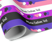 Genderfluidity pride flag met text wrapping paper cadeaupapier (Rol Hoek)