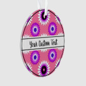 Genderfluidity pride roze bloemenvormgeving ornament (voorkant)