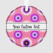 Genderfluidity pride roze bloemenvormgeving ornament (achterkant)