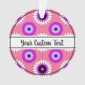 Genderfluidity pride roze bloemenvormgeving ornament (voorkant)