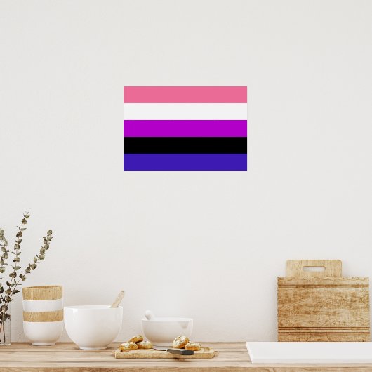 Genderfluidity Pride vlag Poster (Keuken)