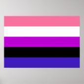 Genderfluidity Pride vlag Poster (Voorkant)