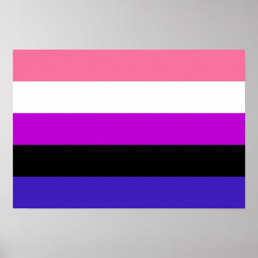 Genderfluidity Pride vlag Poster (Voorkant)