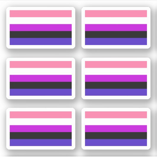 Genderfluidity Pride vlag Sticker (Voorkant)