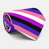 Genderfluidity Pride vlag Stropdas (Opgerold)