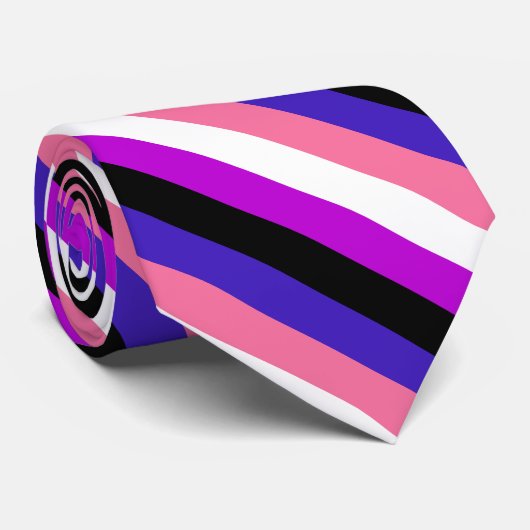 Genderfluidity Pride vlag Stropdas (Opgerold)