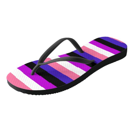 Genderfluidity Pride vlag Teenslippers (Schuin)