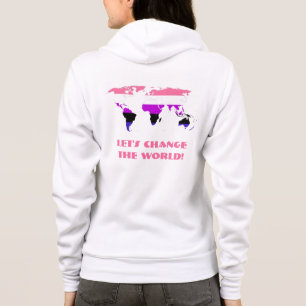 Genderfluidity Pride vlag trots wereldkaart Hoodie