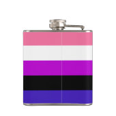 Genderfluidity Pride-vlagfles Heupfles (Achterkant)