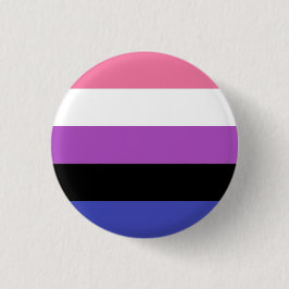 Genderfluidpride Ronde Button 3,2 Cm