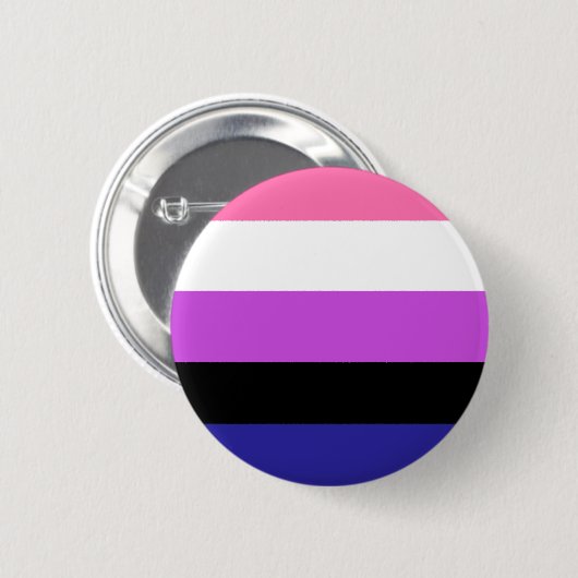 Genderfluidpride Ronde Button 5,7 Cm (Voorkant /achterkant)