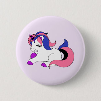 Genderfluidunicorn Ronde Button 5,7 Cm