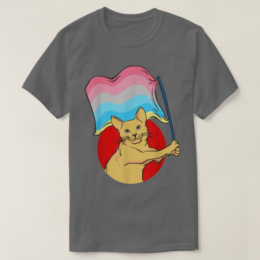 Genderflux Flag Cat - Nonbinary Gender T-Shirt (Design voorkant)