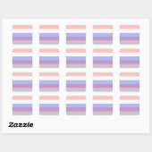 genderflux vierkante sticker (Vel)