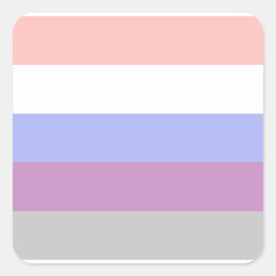 genderflux vierkante sticker