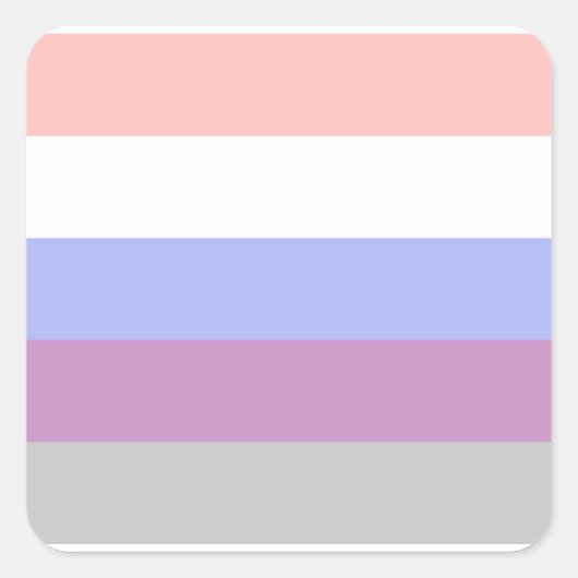 genderflux vierkante sticker (Voorkant)
