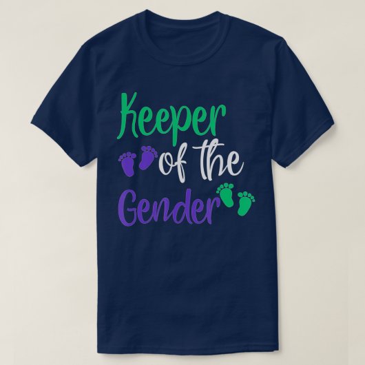 Gendergelijkheid onthullen Paarse en groene man vo T-shirt (Design voorkant)