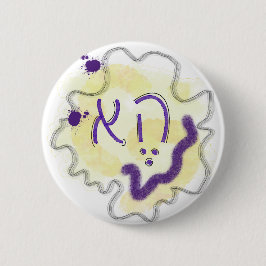 Gendergeneutraal Hebreeuws voornaamwoord, non-bina Ronde Button 5,7 Cm