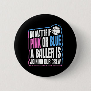 Gendergerelateerd citaat voor een Basketball-spele Ronde Button 5,7 Cm