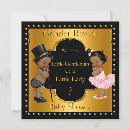 Genderkwesties onthullen Baby shower Boy of Girl E Kaart (Voorkant)