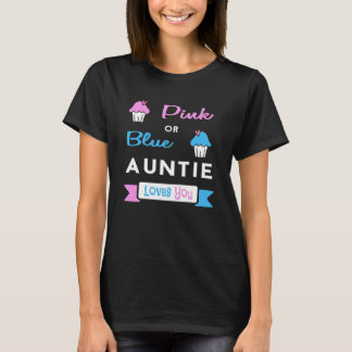 Genderkwesties onthullen partijroze of blauwe tant t-shirt