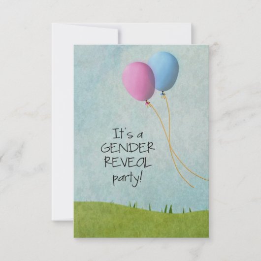 Genderkwesties onthullen partijuitnodigingen - bal kaart (Voorkant)